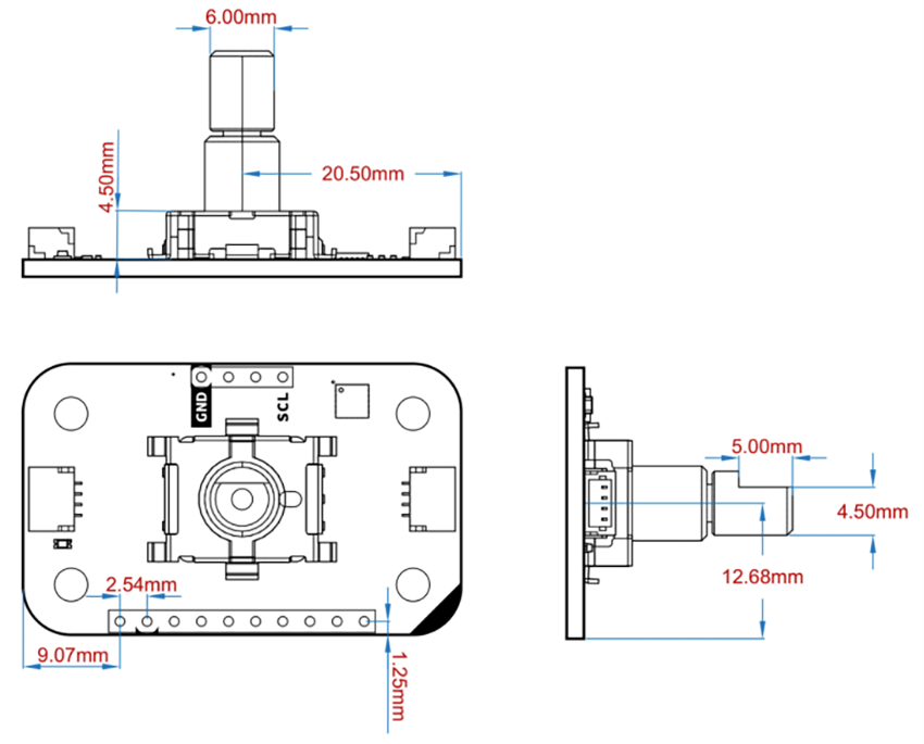 Mechanical Drawing - Arduino Modulino® Knob